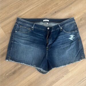 Good American Dark Blue Jean Shorts